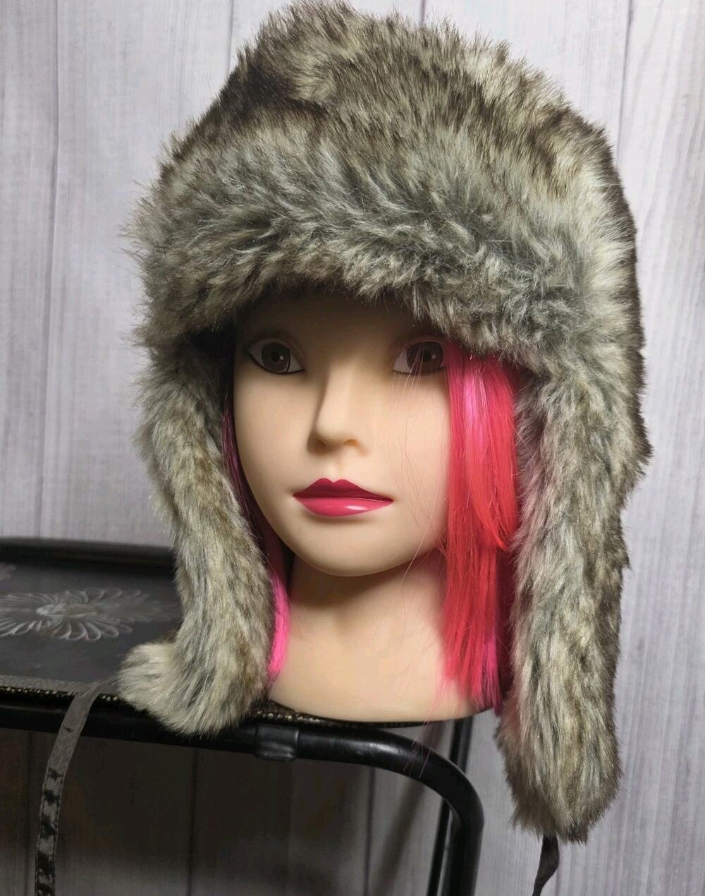 Eddie Bauer Faux Fur Trapper Hat Brown Aviator Ear Flap Winter - One Size
